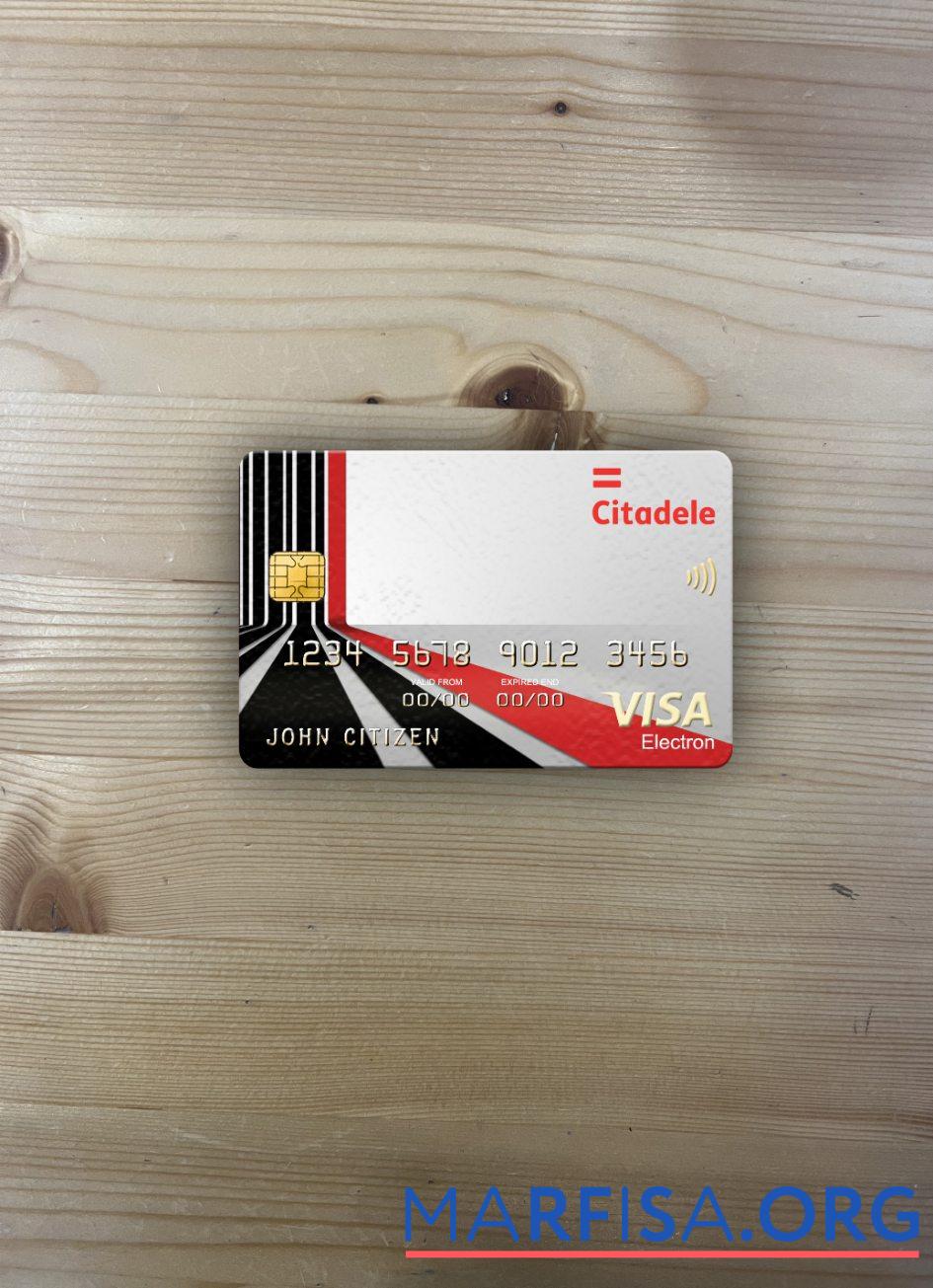 Blank Lithuania (Litva) Citadele bank visa electron card photolook front real example